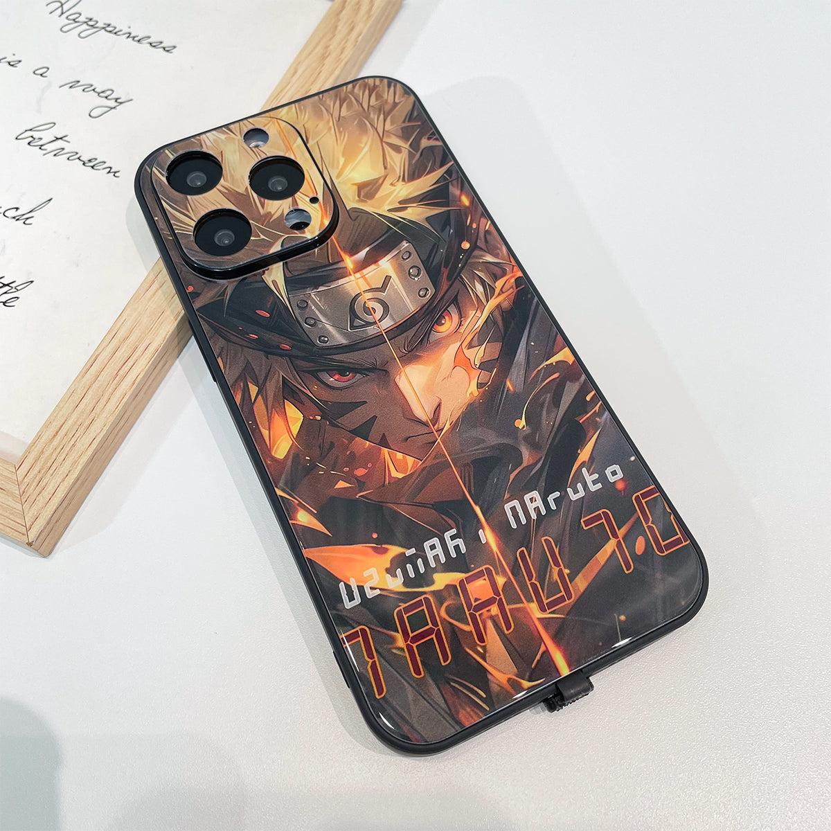 Intelligente Bunt Leuchtende Case für iPhone 15 Pro Max - Naruto Design
